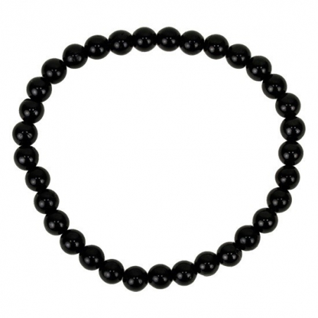 Schwarzes Turmalin Perlen Armband (5mm)
