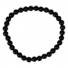 Bracelet en perles de tourmaline noire (5mm)