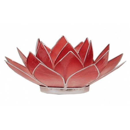 Lotus mood light - 2-color pink / red (silver colored edges)