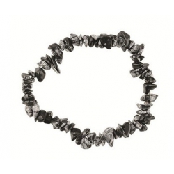 Gemstone split bracelet-snowflake Obsidian