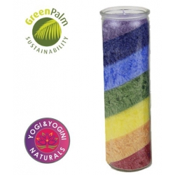 Rainbow candle odorless in glass (100 hours)