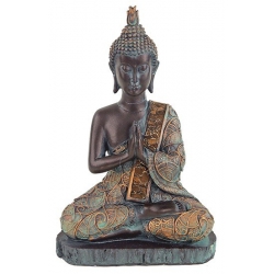 Bouddha en prière (finition antique Thaïlande)