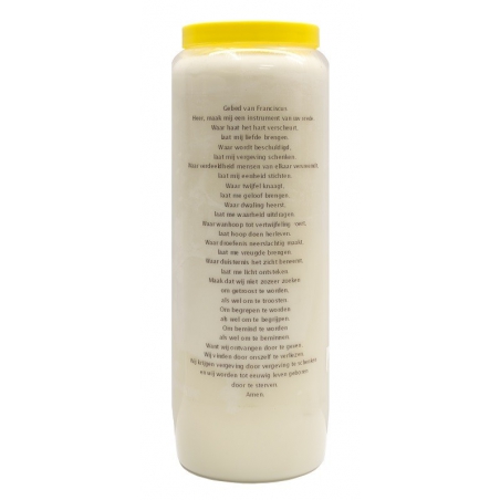 Bougie de neuvaine Saint François d'Assise