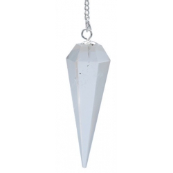 Pendulum faceted rock crystal