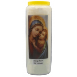 Novenenkerze Heilige Maria betet für uns