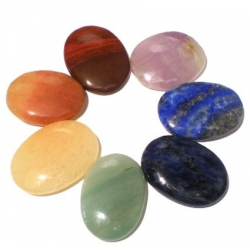 Set 7 Chakra stones-oval (15121)