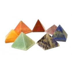 set 7 chakra pyramid stones (16575)