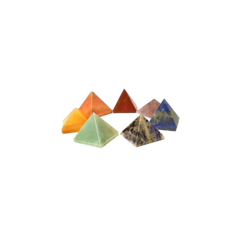 Set 7 chakra piramide stenen