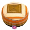 Coussin de méditation crème / modèle orange multi (8213)