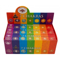 12 packs of 7 Chakras incense (Green Tree)