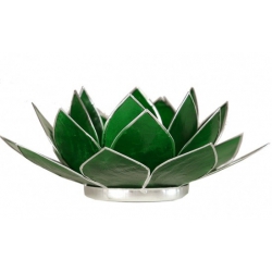 Lotus mood light - Emerald green (silver colored edges)