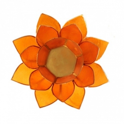 Lotus Kaarsenbrander - Amber oranje 2