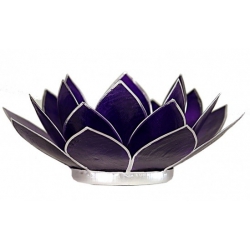 Lotus sfeerlicht - Amethyst violet (zilverkleurige randen)