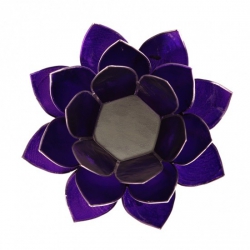 Lotus sfeerlicht - Amethyst violet (zilverkleurige randen) 2