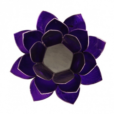 Lotus sfeerlicht - Amethyst violet (zilverkleurige randen)