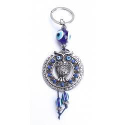 Evil Eye keychain with Owl