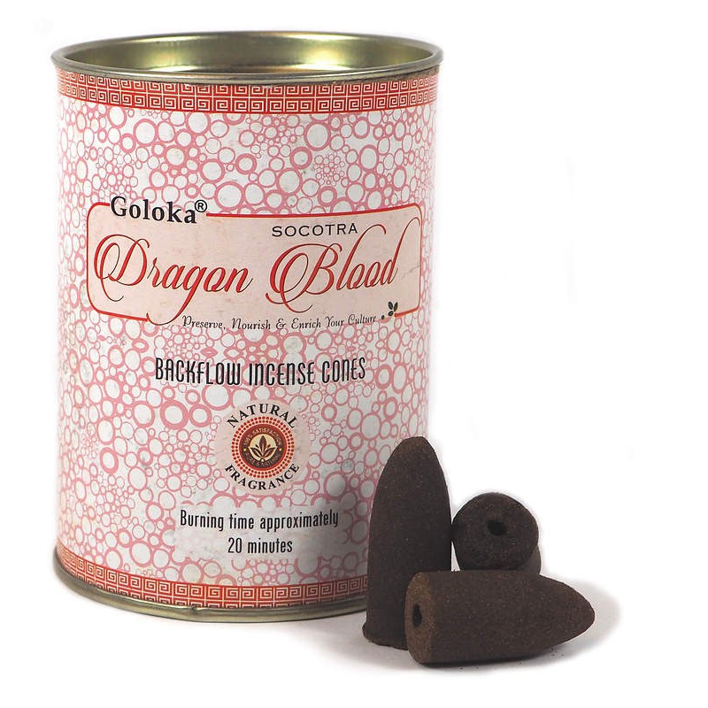 Drachenblut Rückfluss Räucherkegel  (Goloka)