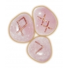 Rune stones of rose quartz