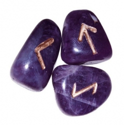 Pierres runiques d'améthyste