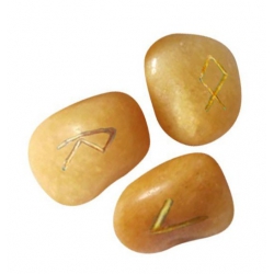 Pierres runiques en quartz doré