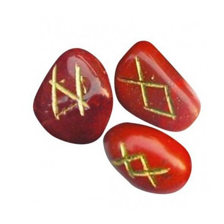 Pierres runiques de jaspe rouge