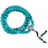 Mala Turquoise qualité AA avec perle gourou