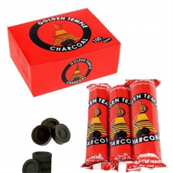 10 rouleaux Golden Temple 40 mm tablettes de charbon