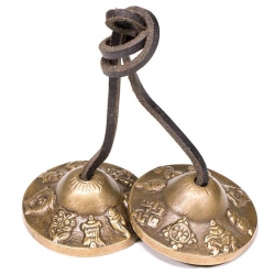 Tingsha's 8 voorspoedsymbolen (5,5 cm)