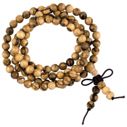 Mala Agila Holz elastisch 108 Perlen