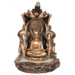 Bronze colored Buddha Backflow incense burner