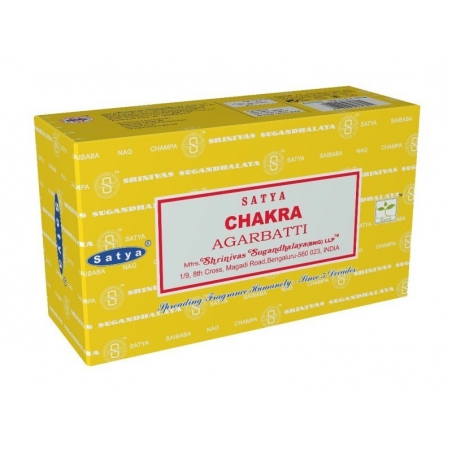 12 paquets d'encens Chakra (Satya GT)
