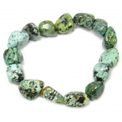 Bracelet turquoise (pierres polies)