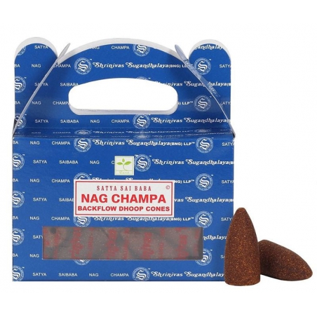 Nag Champa Rückfluss Räucherkegel (Satya)