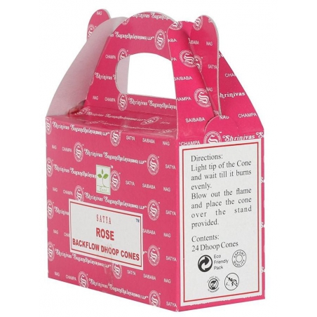 Rose Backflow incense cone (Satya)