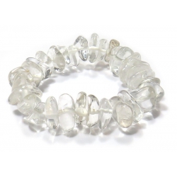 Bracelet en cristal de roche (pierres polies)