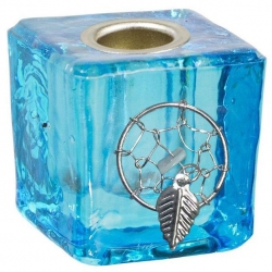 Candle holder mini cube with dream catcher