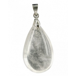 Rock crystal drop shape pendant