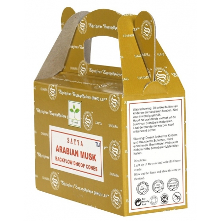 Arabischer Moschus Rückfluss Räucherkegel (Satya)