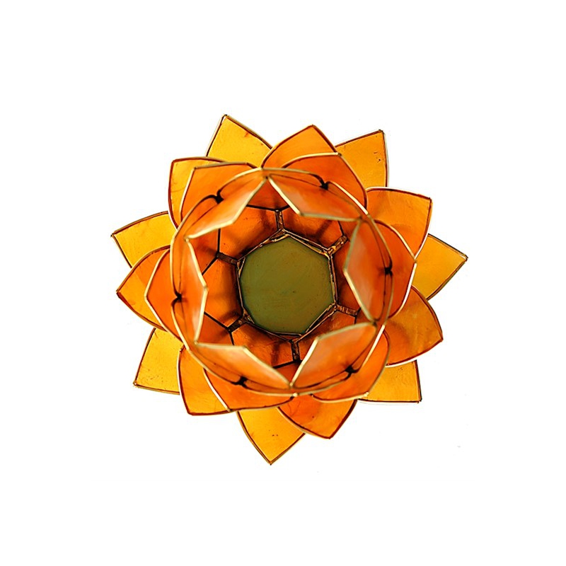 Lotus sfeerlicht extra groot - Amber oranje