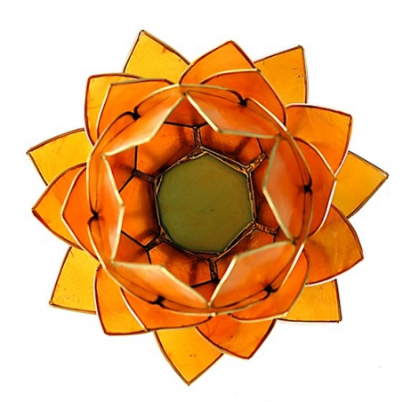 Lotus sfeerlicht extra groot - Amber oranje