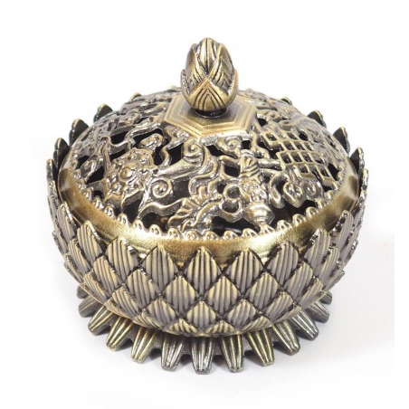 Incense burner Lotus bronze colored (6cm)