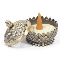Brûle encens Lotus couleur bronze (6cm) 2