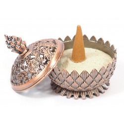 Brûle encens Lotus couleur cuivre (6cm) 2