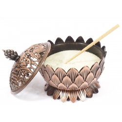 Wierookbrander Lotus koperkleurig (9cm)