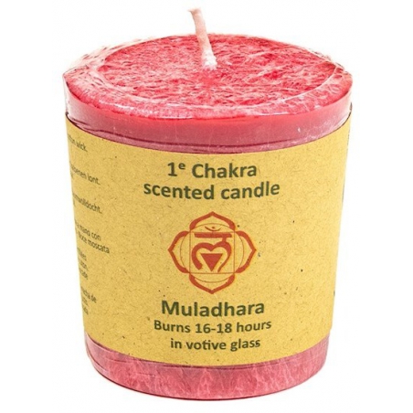 1. Chakra Duftkerze Muladhara (Stärke und Vitalität)