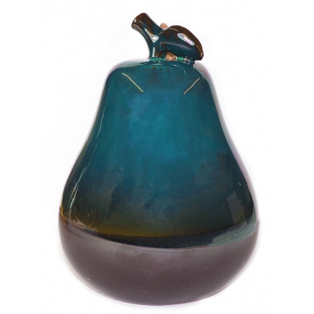Pear shape Backflow incense burner blue 2