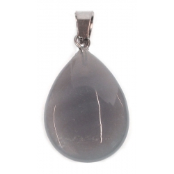 Achat grauer Tropfen Anhänger