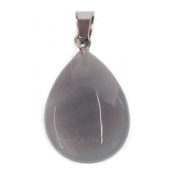 Agate gray drop pendant