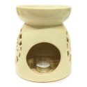 Brûleur à mazout couleur crème avec ornement