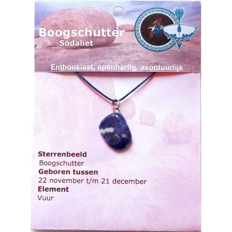 Pendentif signe du zodiaque Sagittaire (Sodalite)